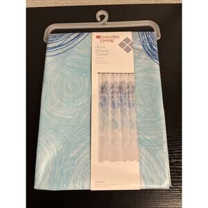 Everyday Living PEVA Shower Curtain - Spin Blue 70” X 72”